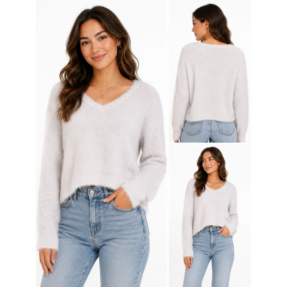 Marled Reunited Clothing Fuzzy Knit Sweater Women’s Small Soft Cozy Pullover